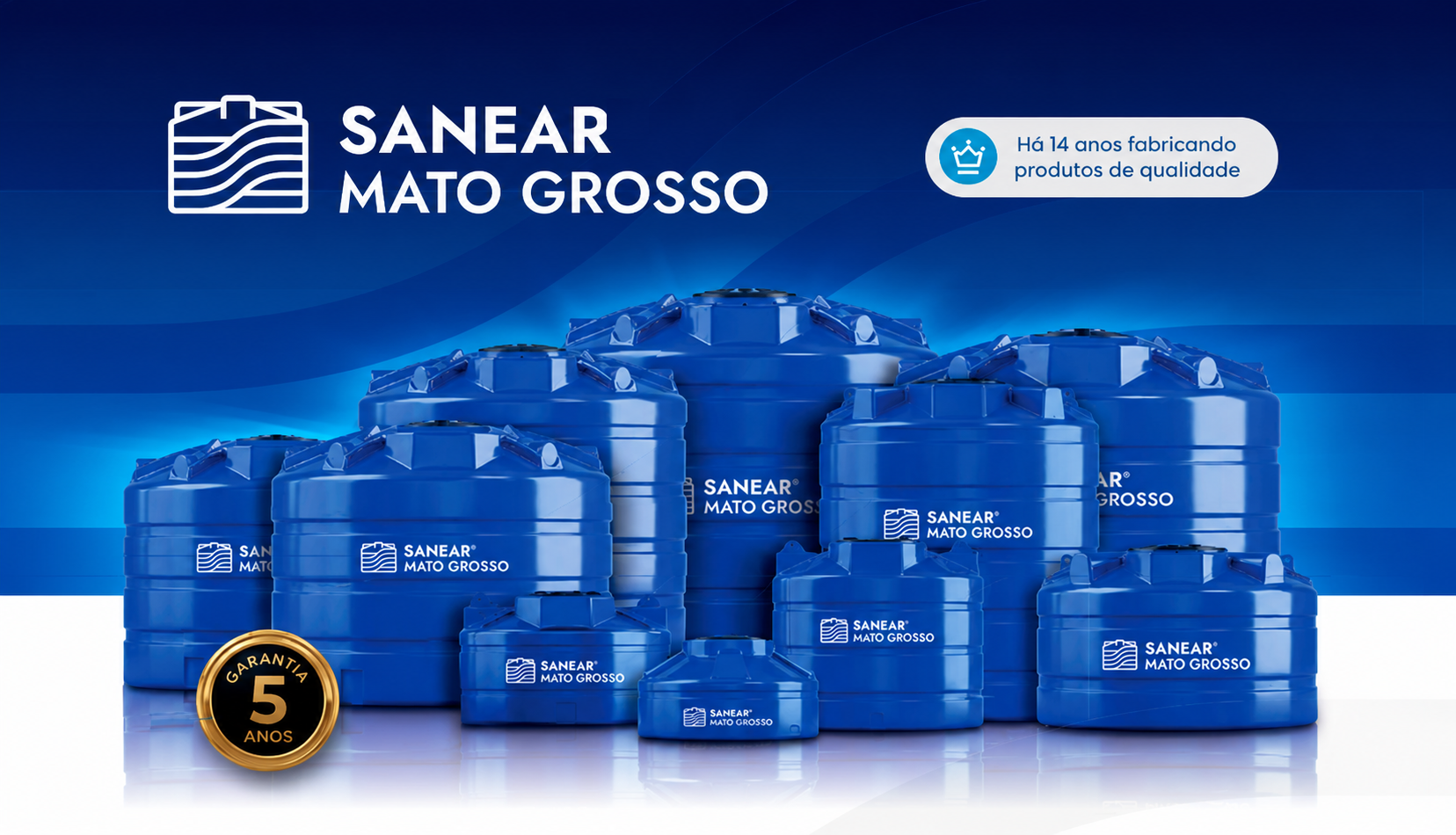 Linha de Tanques de Polietileno Sanear Mato Grosso