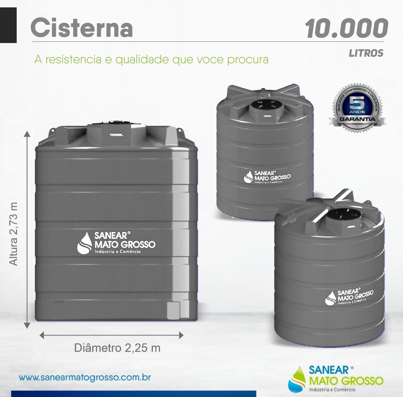 Cisterna Sanear 10.000 litros